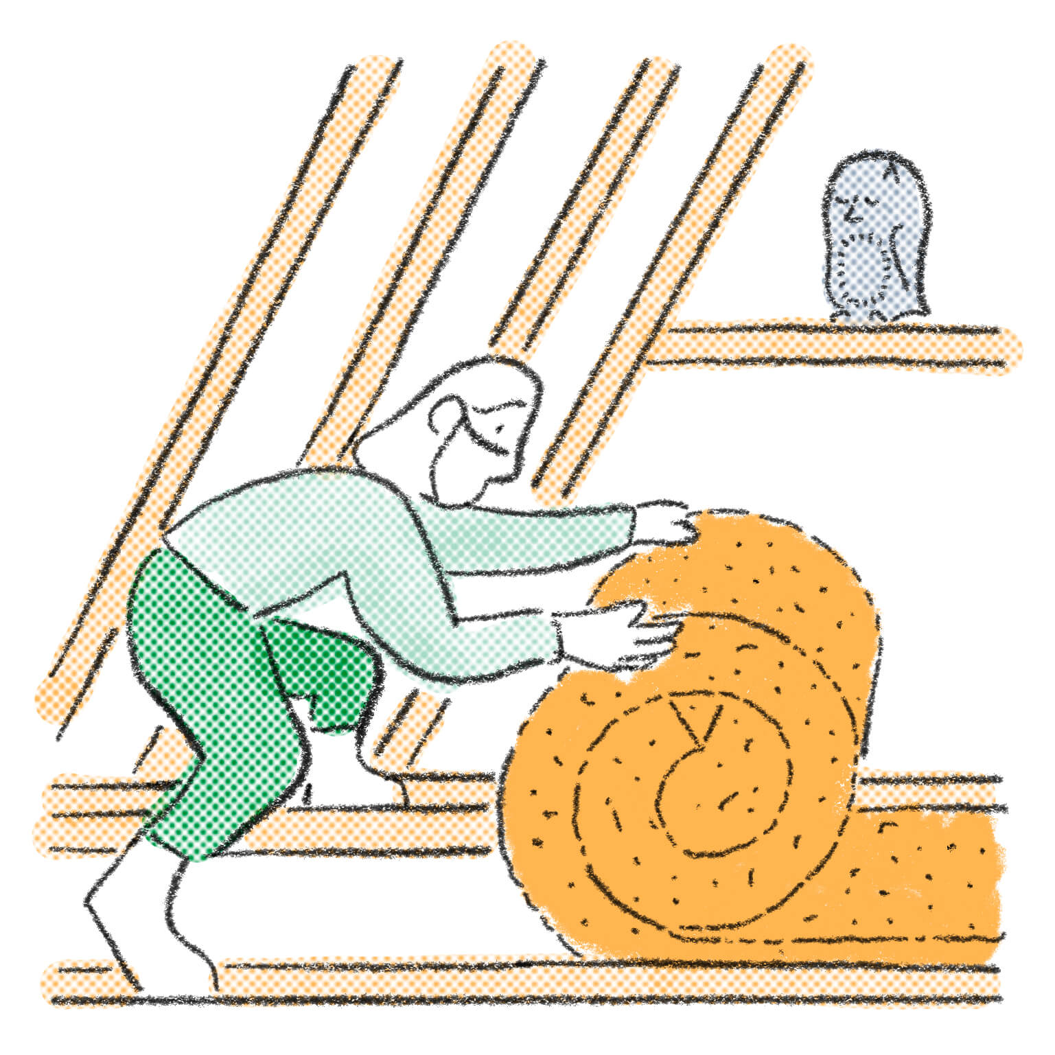 illustration of loft insulation