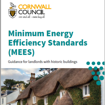 Image of front cover of MEES guidance for landlords with historic buildings